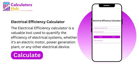 electrical efficiency calculator.